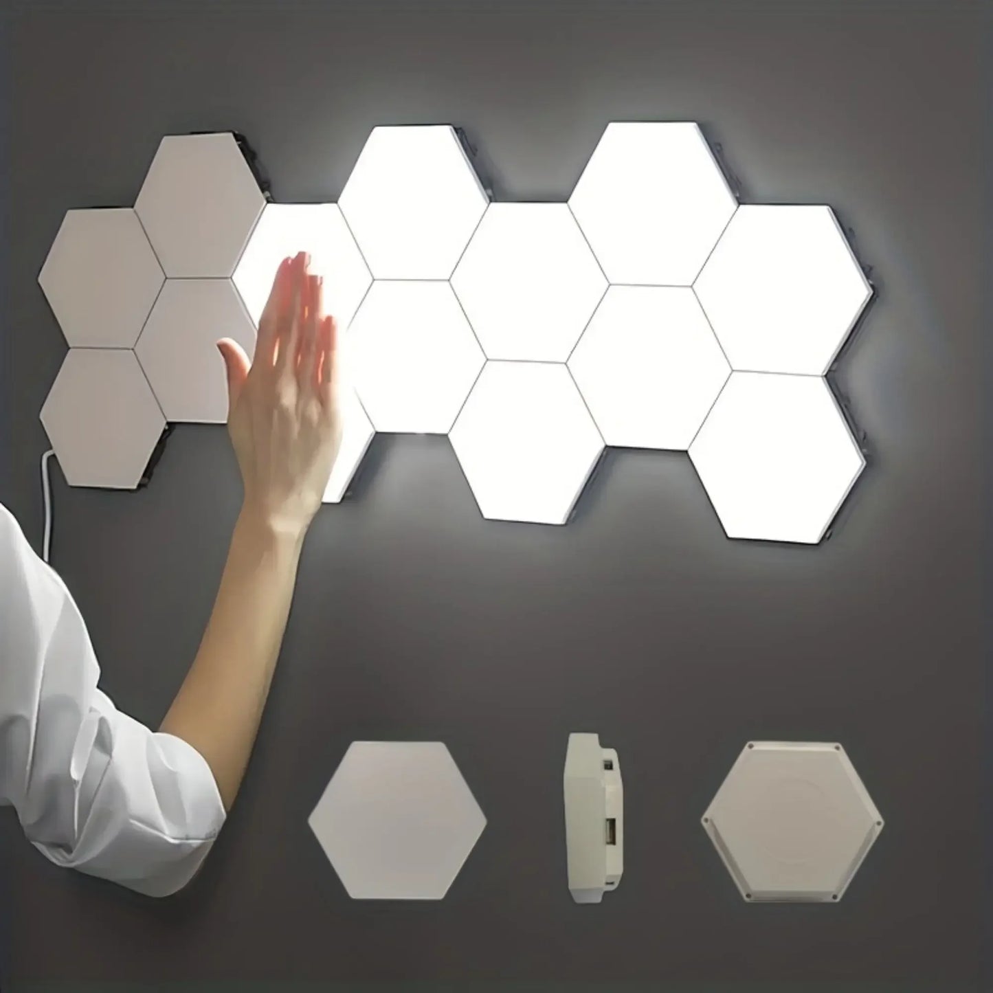 Touch-Sensitive RGB Hexagon Lights (6-Pack USB-Powered)